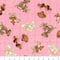 Fabric Traditions Pink Teddy Bear Toss Cotton Fabric